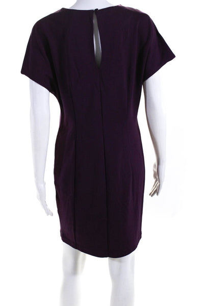 Kit And Ace Womens Batwing Short Sleeve Mini Blouson Dress Dark Purple Size 6