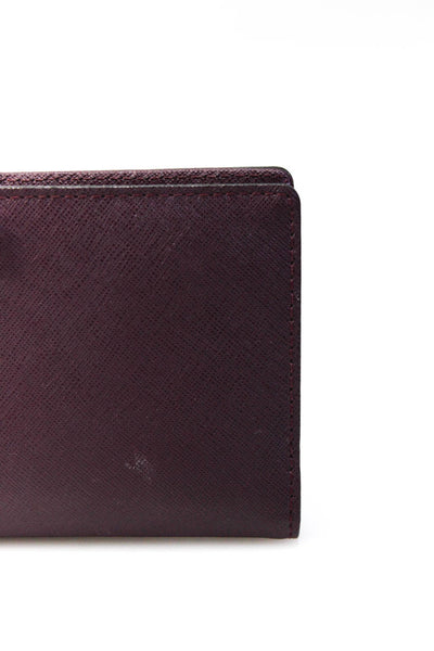 Kate Spade New York Womens Leather Snap Closure Bi-Fold Card Wallet Purple