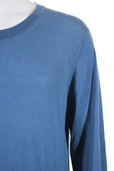 Dolce & Gabbana Men's Long Sleeve Casual Pullover Sweater Blue Size 56