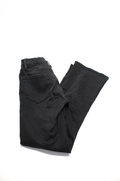 Frame Womens Cotton Buttoned 5-Pocket Bootcut Leg Jeans Black Size EUR25