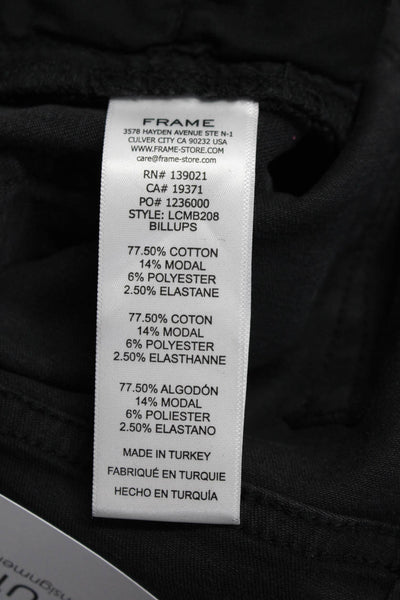 Frame Womens Cotton Buttoned 5-Pocket Bootcut Leg Jeans Black Size EUR25