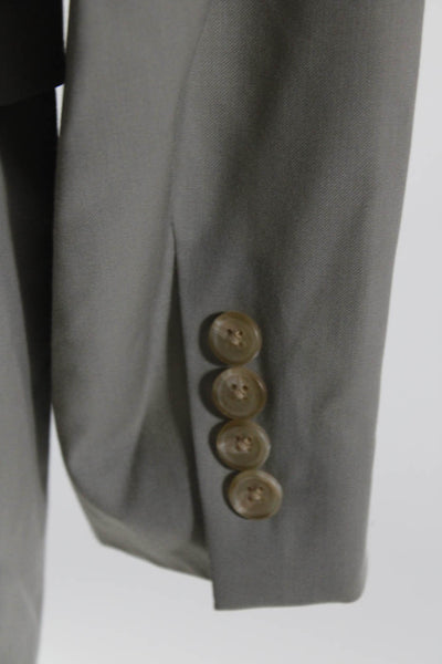 Lauren Ralph Lauren Mens Two Button Long Sleeved Blazer Jacket Gray Size 44 R