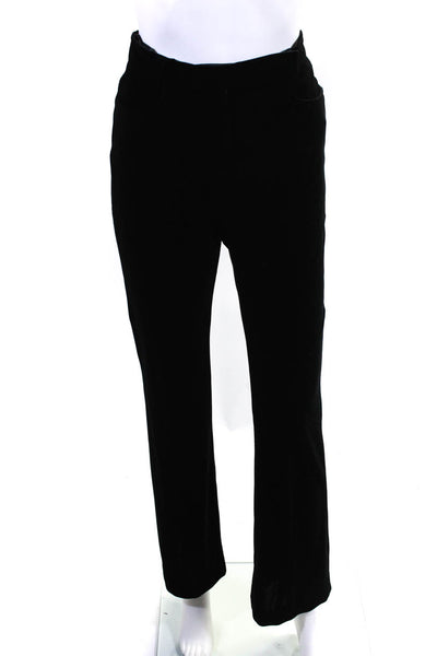 Alexandre Vauthier Womens High Waist Velvet Flare Dress Pants Black Size 2