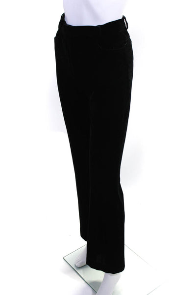 Alexandre Vauthier Womens High Waist Velvet Flare Dress Pants Black Size 2