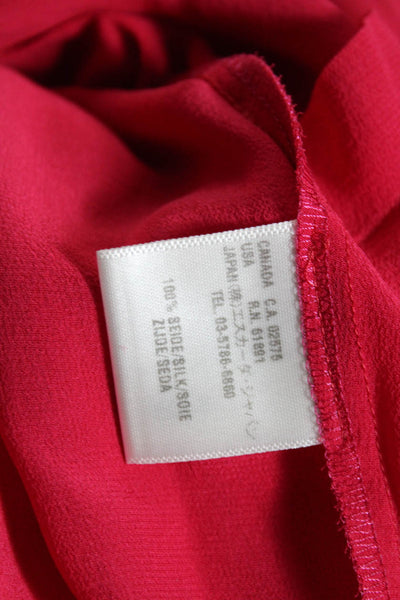 Escada Womens Sleeveless V Neck Boxy Silk Top Blouse Pink Size Italian 40