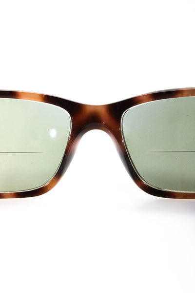 Prada Womens Tortoise Shell Square Frame Sunglasses Brown Black