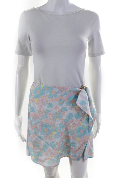 Majorelle Women's Zip Side Asymmetrical Mini Skirt Multicolor Size S