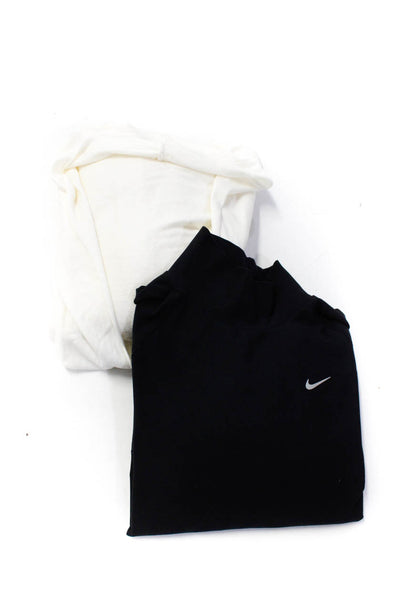 Nike LA Made Womens Mock Neck Long Sleeved Top Cardigan Black Size S M Lot 2