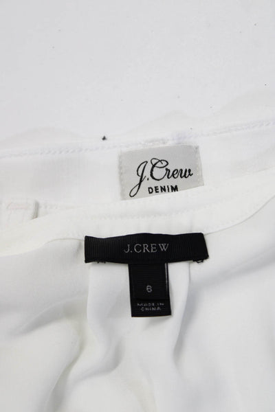 J Crew Womens Semi Sheer Sleeveless V-Neck Blouse Top White Size 6 26 Lot 2