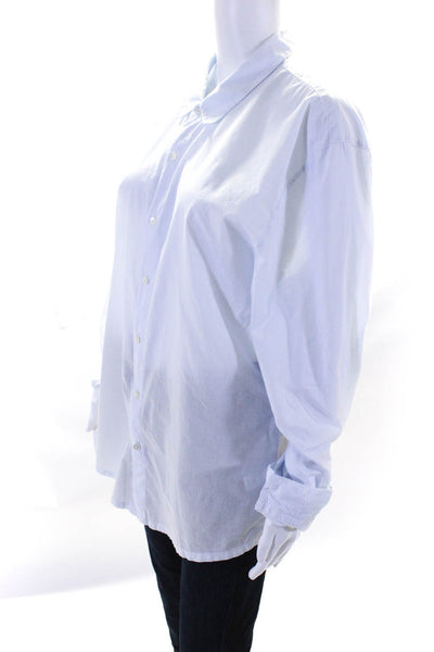 Standard James Perse Womens Long Sleeved Button Down Shirt Light Blue Size 3