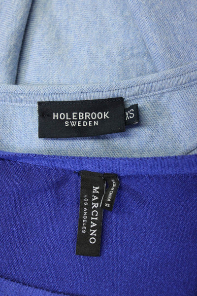Sundry Holebrook Marciano Womens Knit Sweaters Beige Blue Purple Size S XS Lot 3