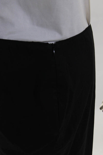 Lafayette 148 New York Womens Cotton Blend Knee Length Pencil Skirt Black Size 6