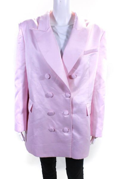 Rhodo Chrosite Womens Double Breasted Viola Oversized Blazer Pink Size EUR 38