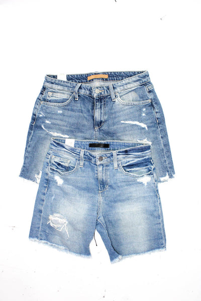 Joes Womens Cotton Distress Buttoned Casual Denim Shorts Blue Size EUR25 Lot 2