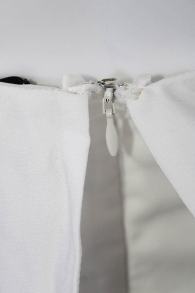 Michael Costello x Revolve Womens Sleeveless Ruffle Corset Jumpsuit White Size S