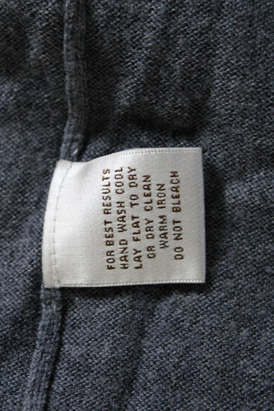 Peter Millar Mens Merino Wool Ribbed Hem 1/2 Zip Pullover Sweater Gray Size XL