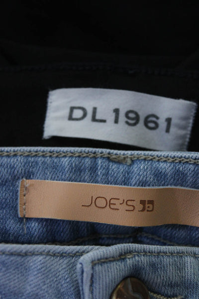 Joes DL1961 Womens Light Wash Distressed Denim Jeans Blue Black Size 26 27 Lot 2