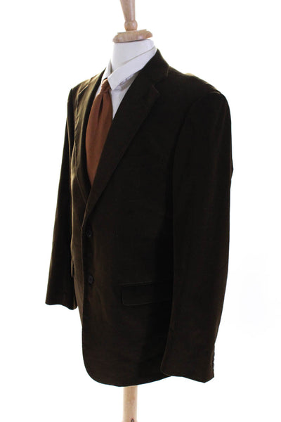 Givenchy Mens Two Button Corduroy Blazer Jacket Brown Cotton Size IT 56