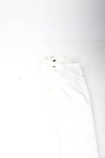 DL1961 Womens High Rise Toni Cropped Emma Legging Jeans White Size 26 27 Lot 2