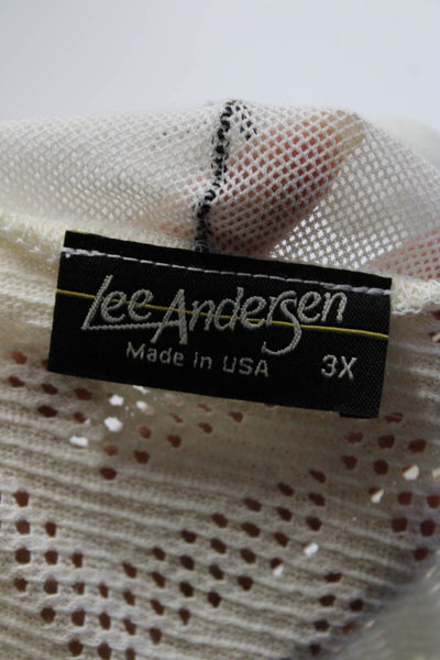 Lee Andersen Womens Knit Long Cardigan Sweater White Black Size 3X