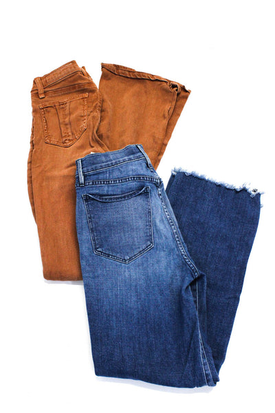 3x1 NYC Rag & Bone Jean Womens Slim Straight Jeans Blue Brown Size 25 26 Lot 2
