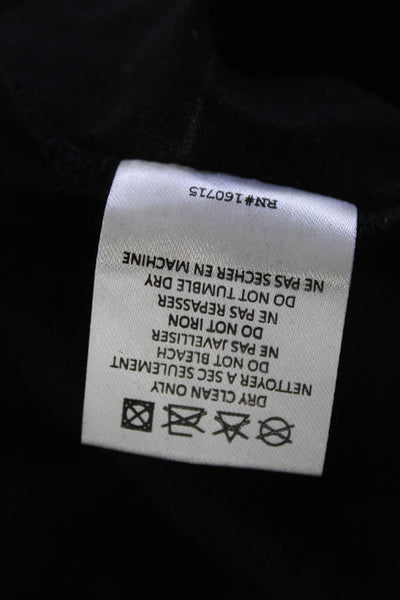 Ser.O.Ya Womens Cotton Mesh Texture Short Sleeve Round Neck T-Shirt Black Size S