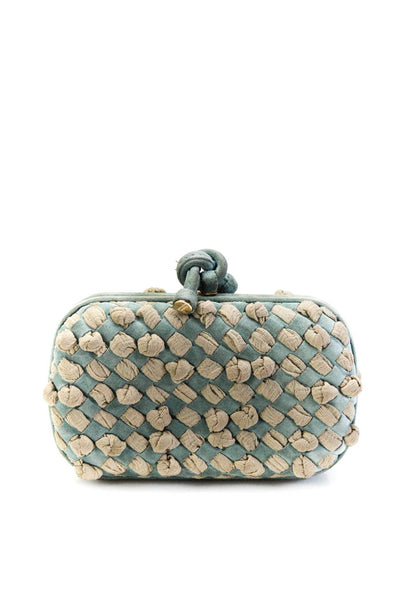 Knot Intrecciato metallic-leather clutch bag | Bottega Veneta