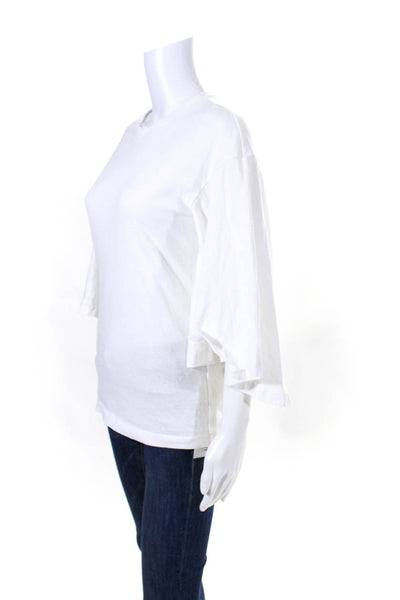 Citizens of Humanity Women's Crewneck Flutter Sleeve T-Shirt White Size XS