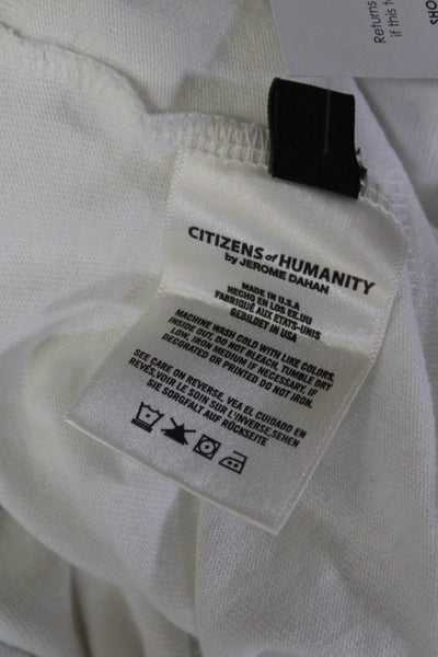 Citizens of Humanity Women's Crewneck Flutter Sleeve T-Shirt White Size XS