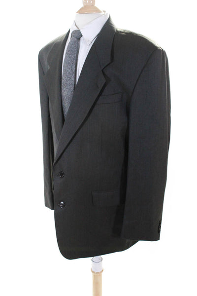 Yves Saint Laurent Men's Wool Two Button Fully Lined Blazer Jacket Gray Size 44