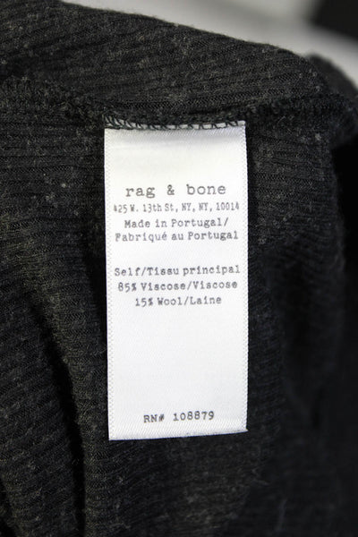 Rag & Bone Women's Round Neck Long Sleeves Crop Blouse Black Size S Lot 2