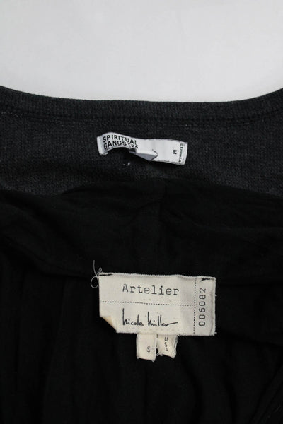 Spiritual Gangster Artelier Nicole Miller Womens Tops Gray Black Size M S Lot 2