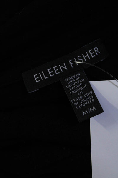 Eileen Fisher Womens Sleeveless Jersey Mini Shirt Dress Black Size Medium