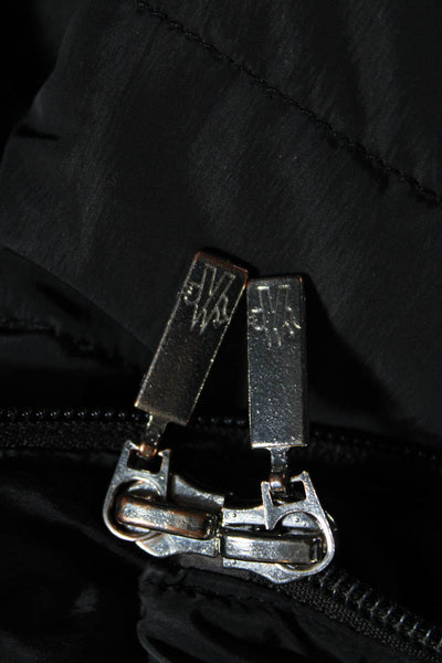 Moncler Women's Mid Length Mock Neck Zip Up Puffer Coat Gray Size 1