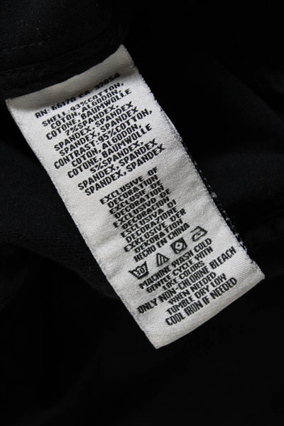 Marrakech Womens Cotton Twill Collared Asymmetrical Zip Up Jacket Black Size S