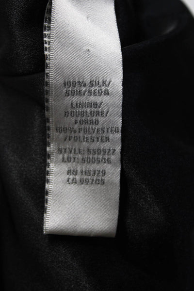 Badgley Mischka Women's Silk Beaded Halter Sheath Dress Black Size 10