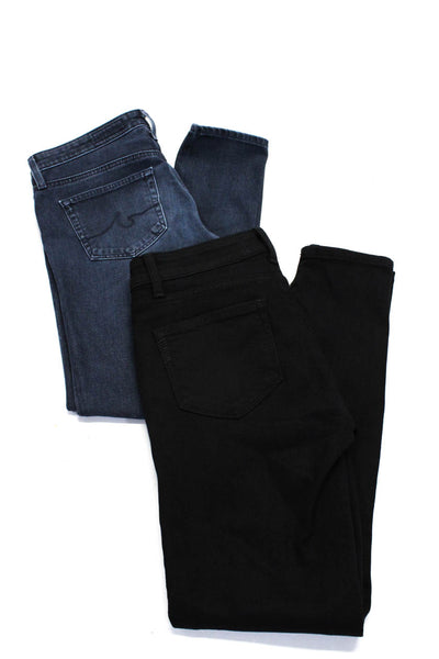Paige Adriano Goldschmied Womens Jeans Black Blue Size 27 25 Lot 2