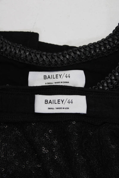 Bailey 44 Womens Sequined Long Sleeve Blouses Black Size Small Extra Small Lot 2