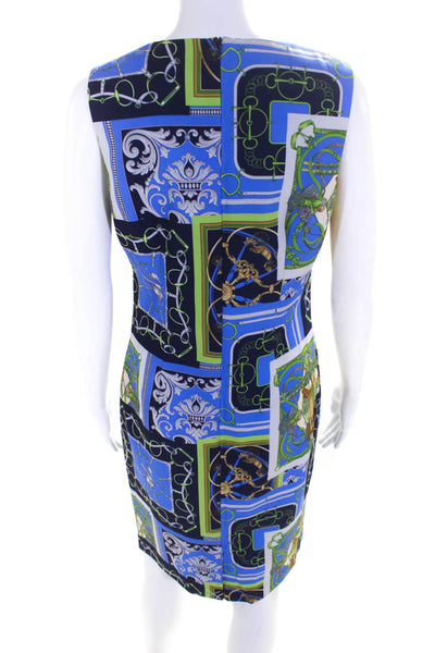 J. McLaughlin Women's Sleeveless Abstract Print Sheath Dress Multicolor Size 6
