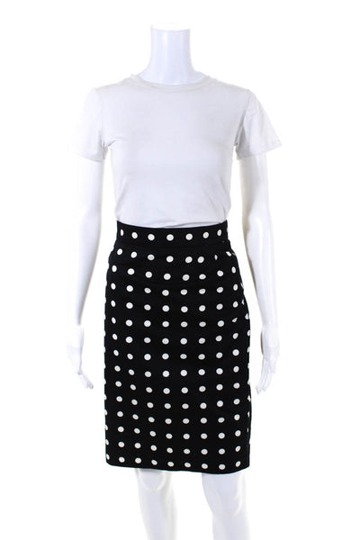 Escada Margaretha Ley Women's Zip Back A-Line Polka Dot Midi Skirt Size 40