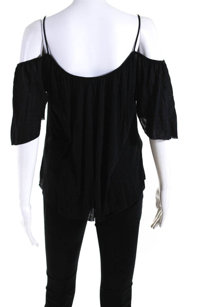 Bailey 44 Womens Short Sleeve Off Shoulder Jersey Top Blouse Black Size Small