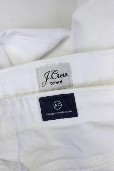 AG Adriano Goldschmied J Crew Womens Skinny Cropped Jeans White Size 28 32 Lot 2