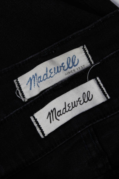 Madewell Womens High Rise Denim Non-Ripped Skinny Jeans Black Size 27 28 Lot 2