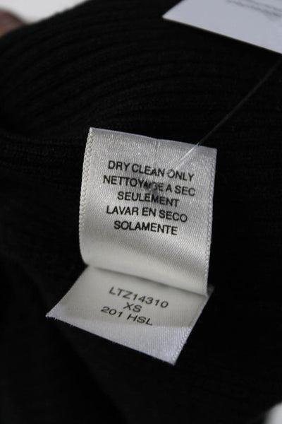 BCBG Max Azria Womens Silk Blend Turtleneck Sweater Black Size Extra Small