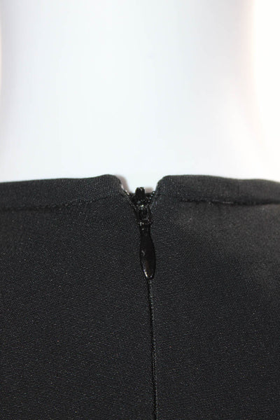 Aquilano Rimondi Womens Crochet Insets Sleeveless A Line Dress Black Size Small