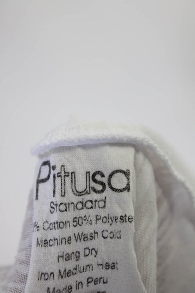 Pitusa Women's Braided Halter Neck Mini Shift Coverup Dress White Size OS