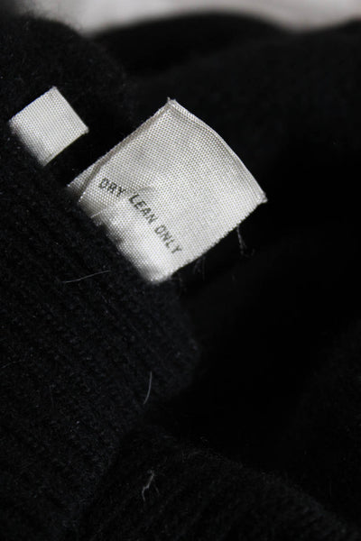 Donald J Pliner Womens Long Sleeve Rib Texture V-Neck Sweater Dress Black Size L