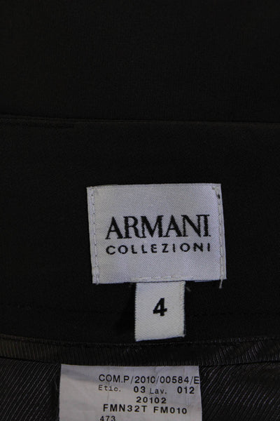 Armani Collezioni Womens Mini Skirt Brown Wool Size 4
