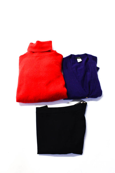 J Crew Womens Sweaters Skirt Red Purple Size Extra Small 4 Petite Lot 3