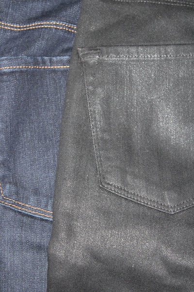 J Brand Womens Cotton Mid-Rise Skinny Leg Denim Jeans Blue Black Size 26 Lot 2